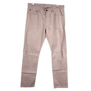Uniqlo UJ Men's Size 33x34 Khaki Slim Fit Straight Cut Comfort Denim Jeans Pants